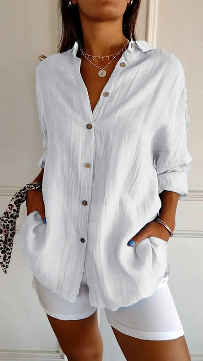 Plea Shirt | Classic Pleated, Plus Size - Hartwella