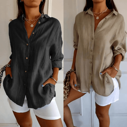 Plea Shirt | Classic Pleated, Plus Size - Hartwella