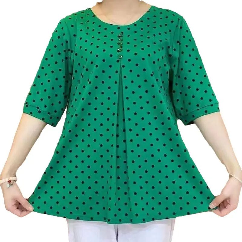 Pola Print Shirt | Elegant Polyester Design - Hartwella