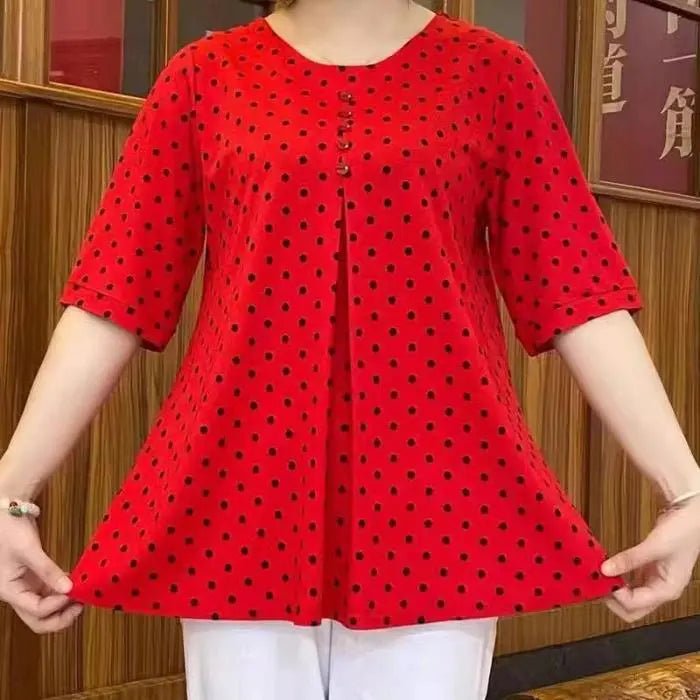 Pola Print Shirt | Elegant Polyester Design - Hartwella