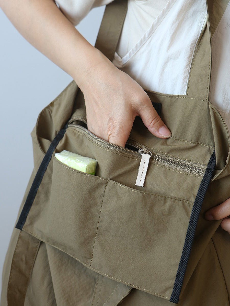 Polo Pocket Tote Bag | Spacious, Zippered Compartments, Water Bottle Pocket - Hartwella