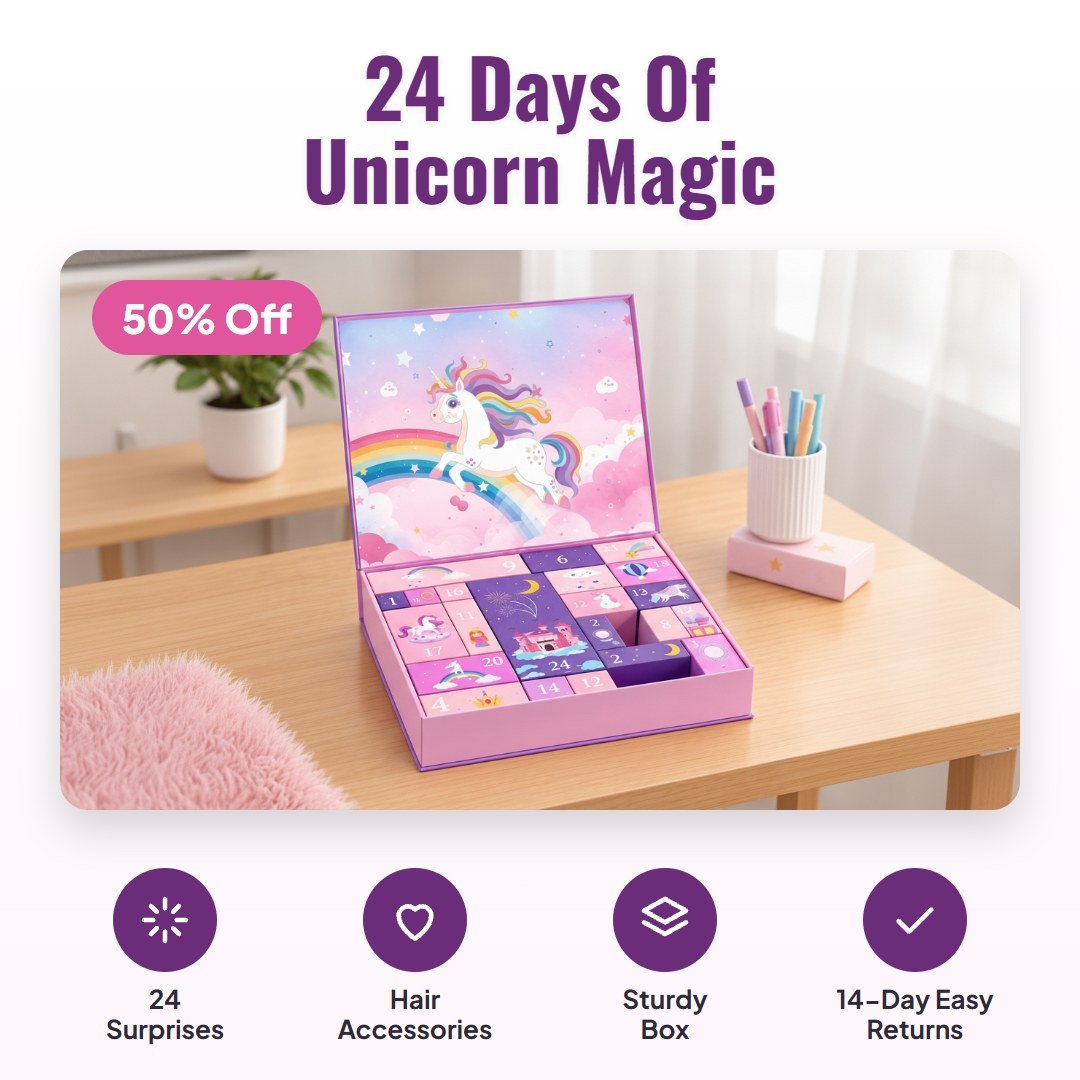 Ponira™ Unicorn Advent Calendar - Hartwella