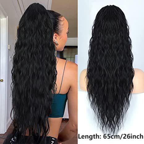 Ponytail Bliss Hair Extensions | Clip - On, 26 Inches Synthetic Fiber - Hartwella
