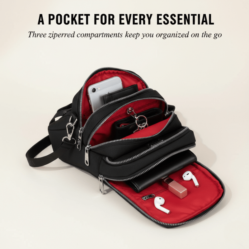Porteva Crossbody Bag | Waterproof, Multi-Pocket Design for Women - Hartwella
