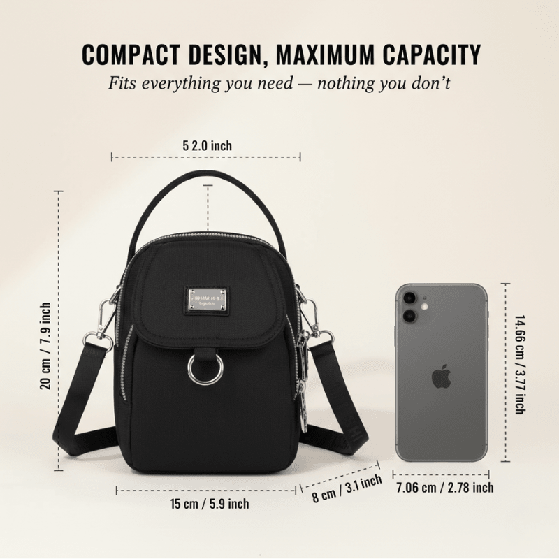 Porteva Crossbody Bag | Waterproof, Multi-Pocket Design for Women - Hartwella
