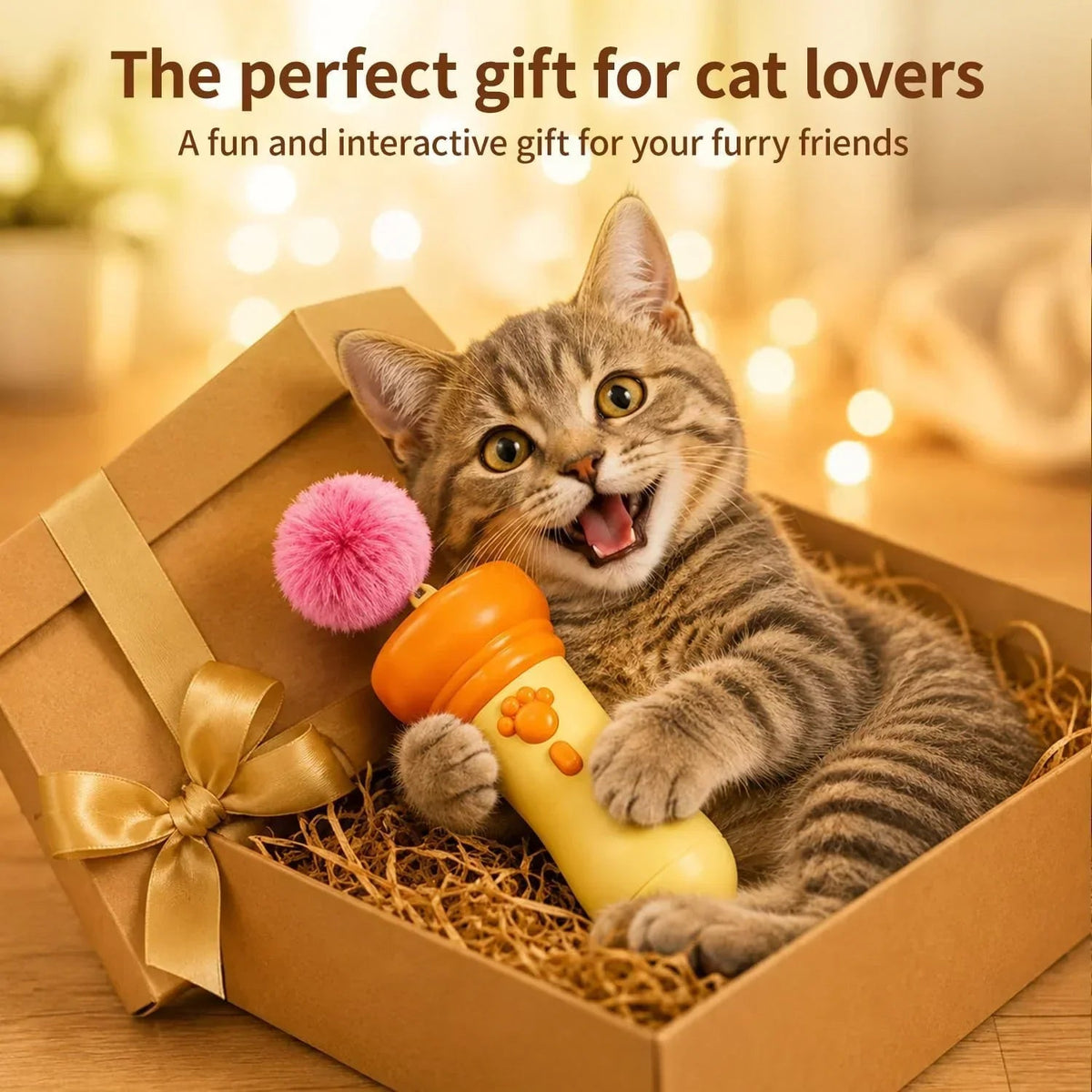 Pouncy™ Cat Pom-Pom Ball Launcher - Hartwella