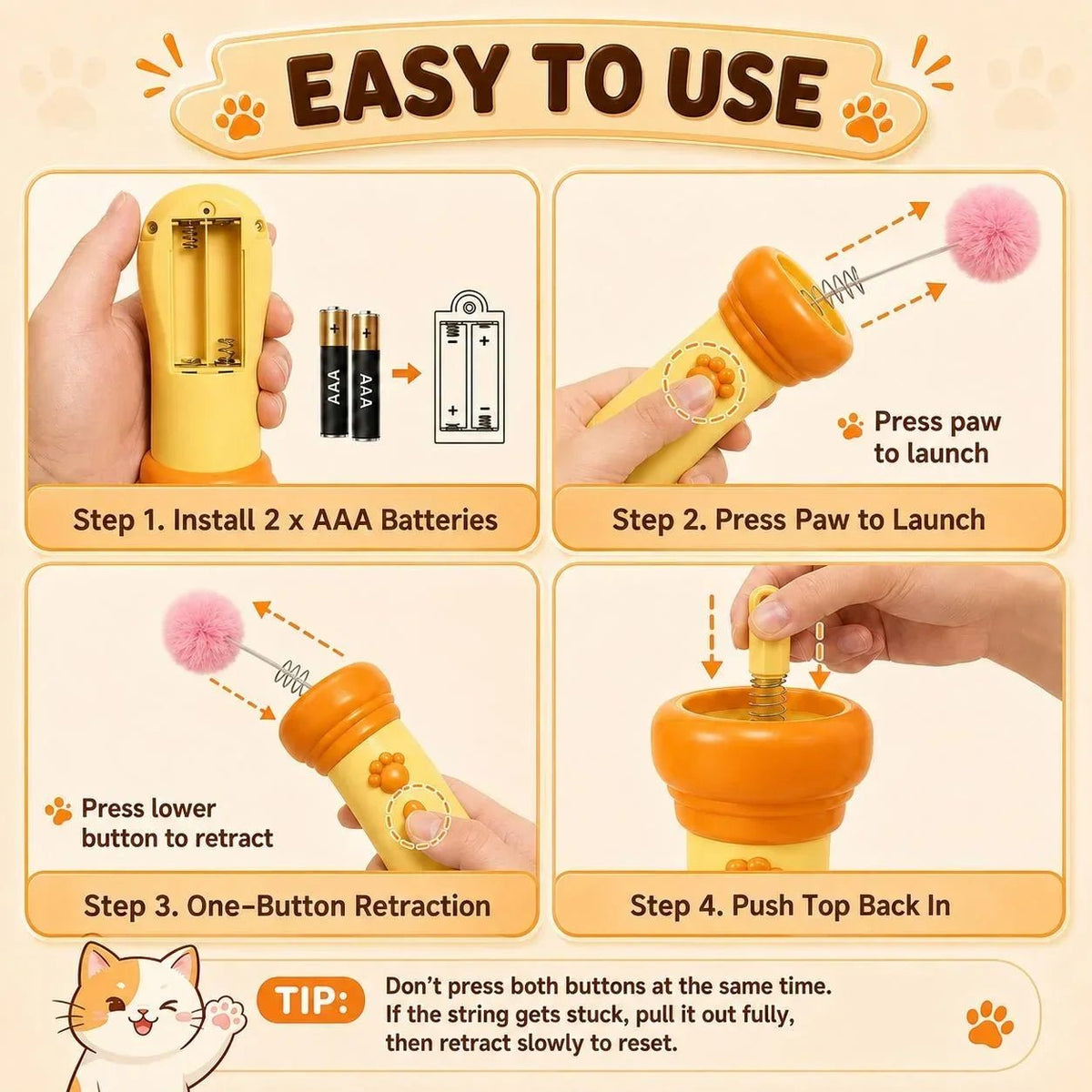 Pouncy™ Cat Pom-Pom Ball Launcher