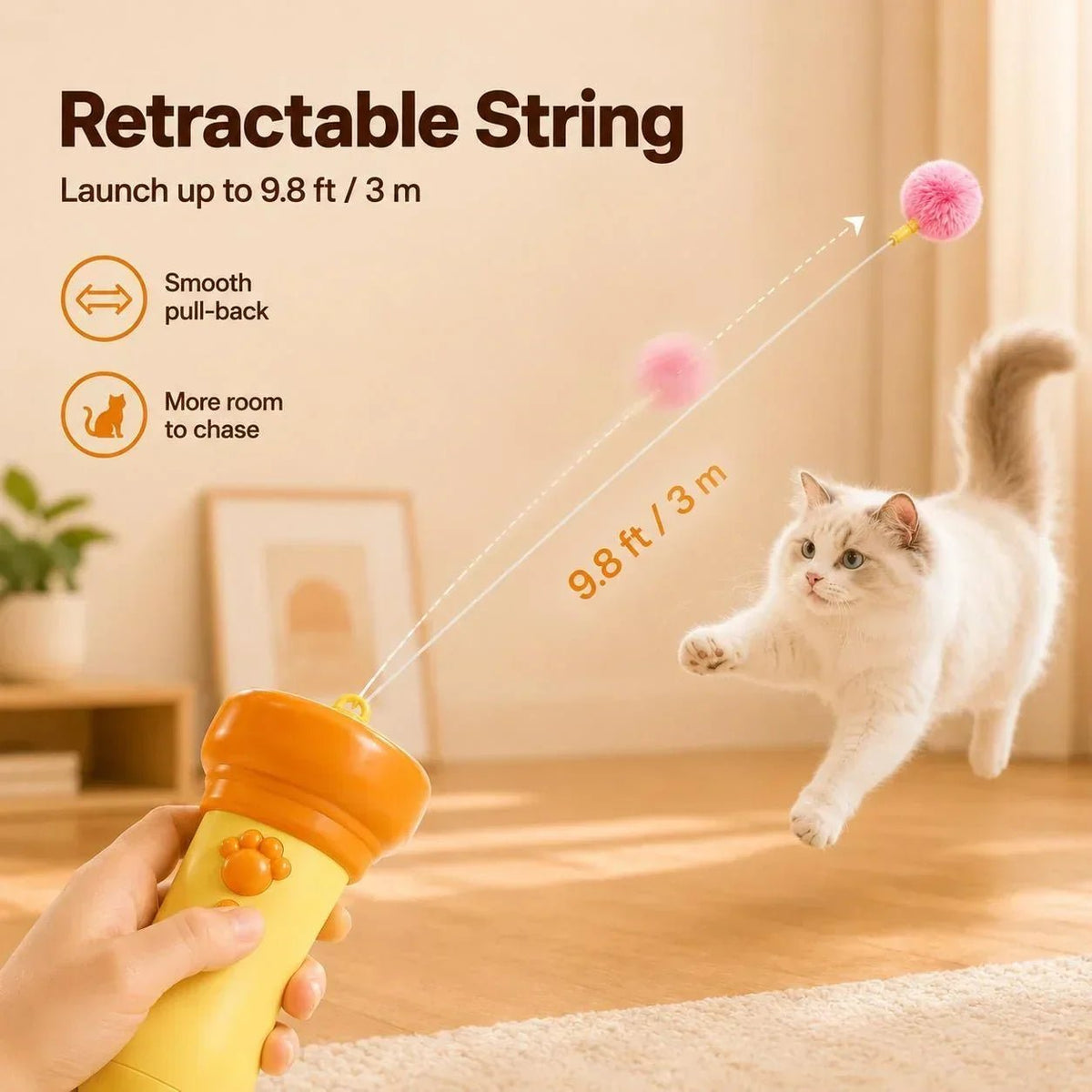 Pouncy™ Cat Pom-Pom Ball Launcher - Hartwella