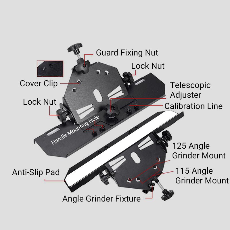 Primo Angle Grinder Stand | Metal, 45° Chamfer Cutting, Universal Compatibility - Hartwella