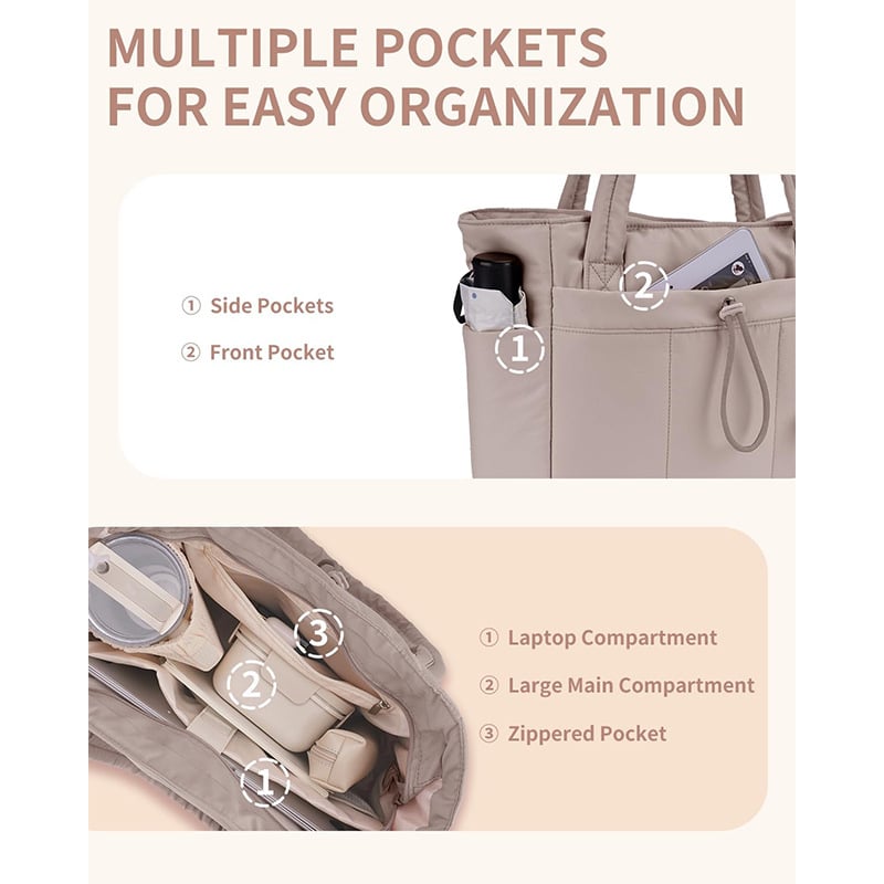 Puffa Tote Bag | Versatile, Lightweight Design - Hartwella