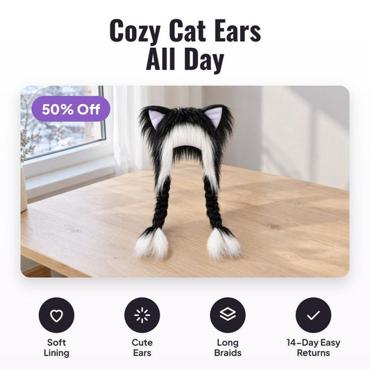 Puffly™ Fluffy Cat Ear Hat - Hartwella