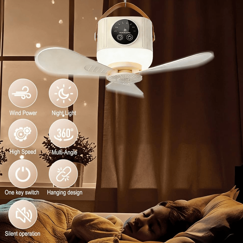 Pura Ceiling Fan | Remote Control, Adjustable LED Light - Hartwella