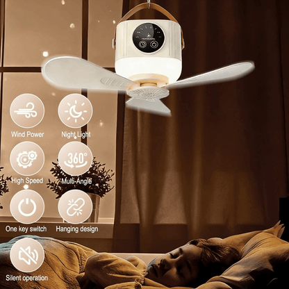 Pura Ceiling Fan | Remote Control, Adjustable LED Light - Hartwella