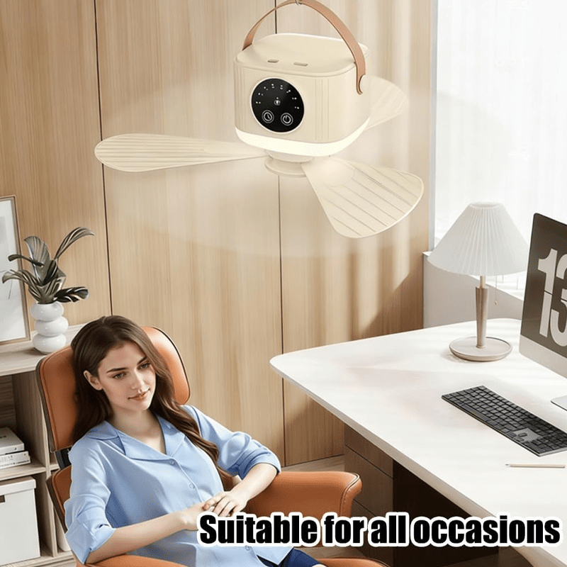 Pura Ceiling Fan | Remote Control, Adjustable LED Light - Hartwella