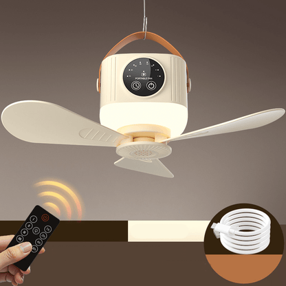 Pura Ceiling Fan | Remote Control, Adjustable LED Light - Hartwella
