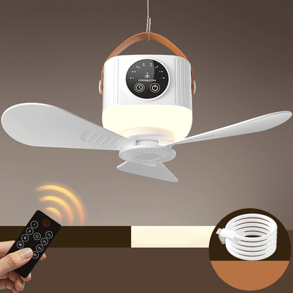 Pura Ceiling Fan | Remote Control, Adjustable LED Light - Hartwella