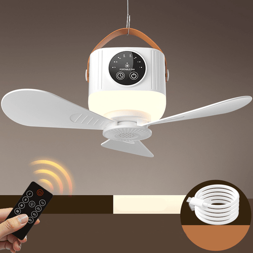 Pura Ceiling Fan | Remote Control, Adjustable LED Light - Hartwella