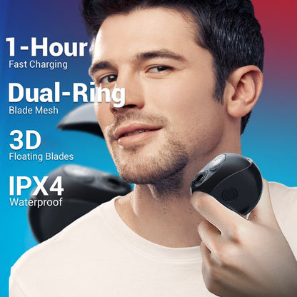 Pura Electric Shaver | Waterproof, Compact Design, Dual - Ring Foils - Hartwella