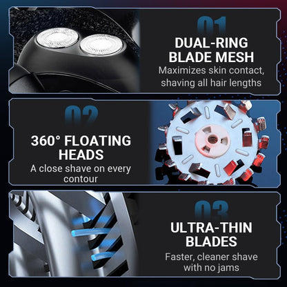 Pura Electric Shaver | Waterproof, Compact Design, Dual - Ring Foils - Hartwella