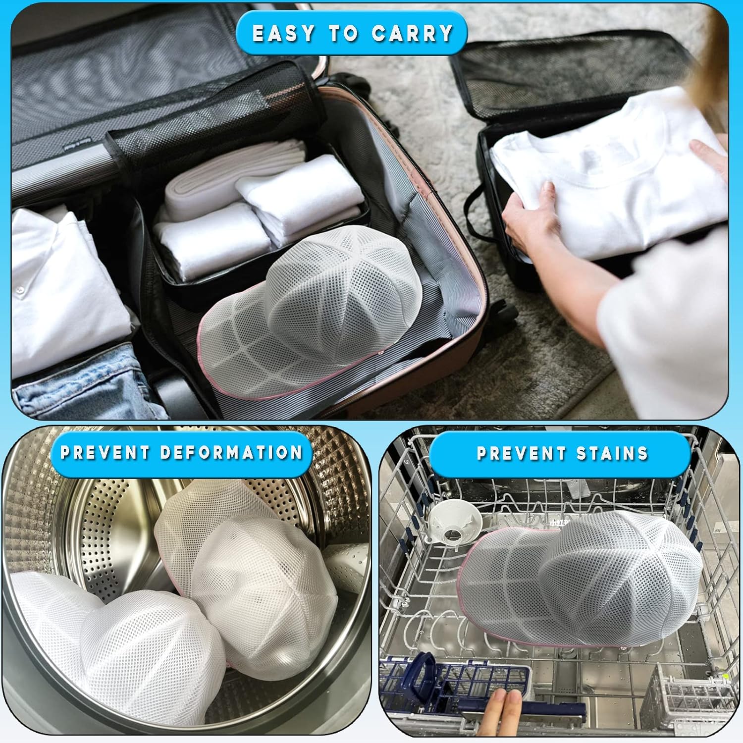 Pura Hat Washer Cage | Adjustable Shaper with Mesh Bag - Hartwella
