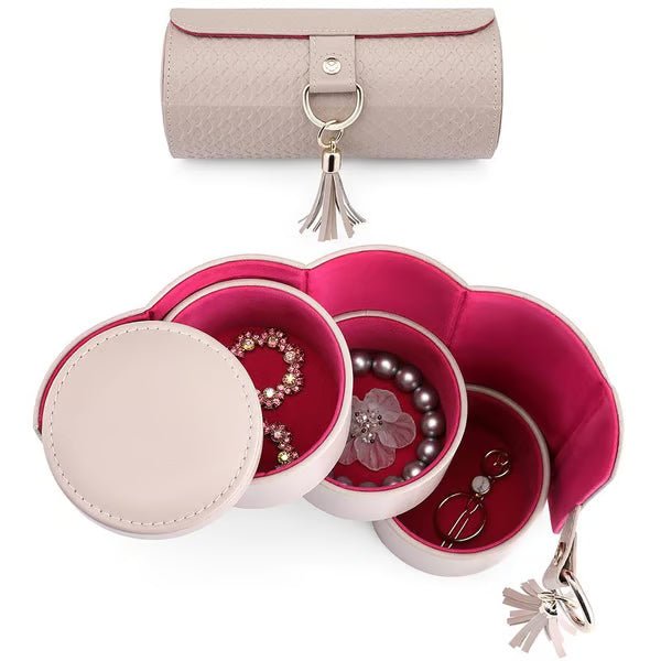 Pura Jewelry Box | Multi-Layer Travel Jewelry Organizer, Portable PU Leather Design - Hartwella