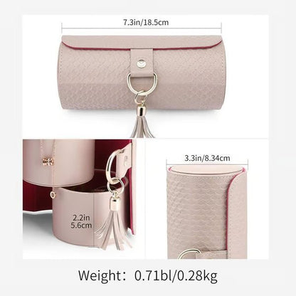 Pura Jewelry Box | Multi-Layer Travel Jewelry Organizer, Portable PU Leather Design - Hartwella