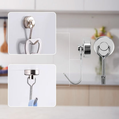 Pura Magnetic Hooks | Heavy - Duty, 360° Rotatable - Hartwella