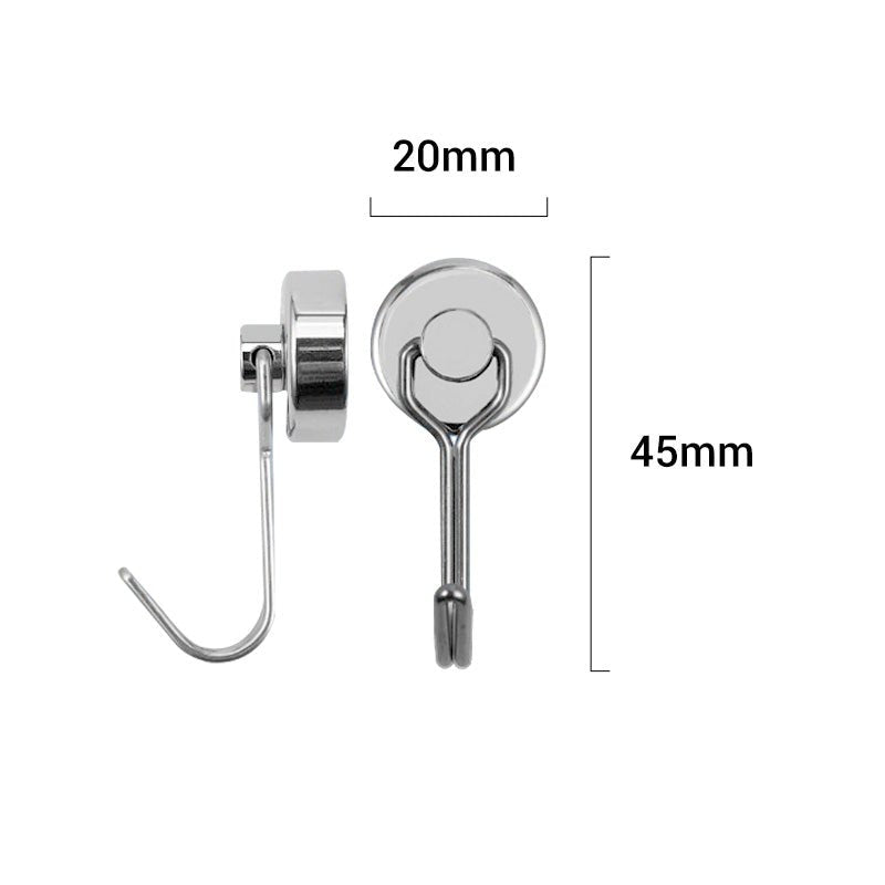 Pura Magnetic Hooks | Heavy - Duty, 360° Rotatable - Hartwella