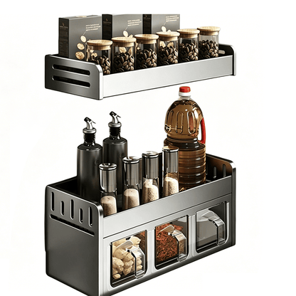 Pura Spice Rack | Wall-Mounted, No-Drill Organizer - Hartwella