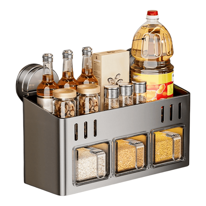 Pura Spice Rack | Wall-Mounted, No-Drill Organizer - Hartwella