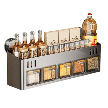 Pura Spice Rack | Wall-Mounted, No-Drill Organizer - Hartwella