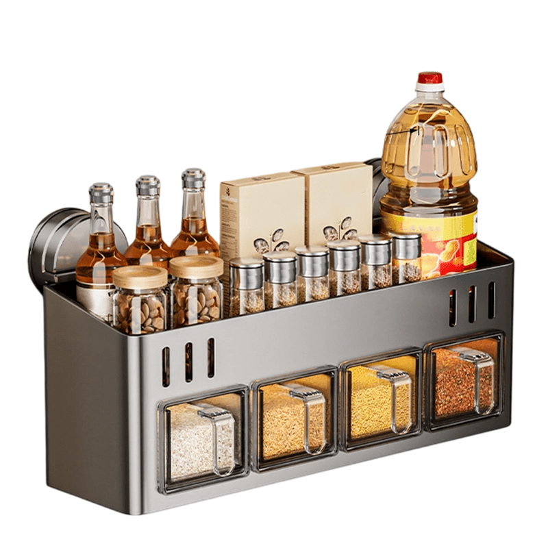 Pura Spice Rack | Wall-Mounted, No-Drill Organizer - Hartwella