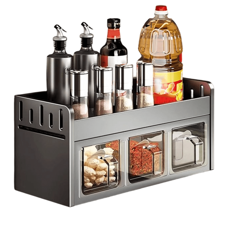 Pura Spice Rack | Wall-Mounted, No-Drill Organizer - Hartwella