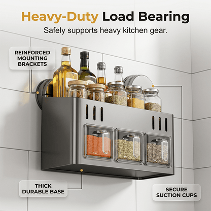Pura Spice Rack | Wall-Mounted, No-Drill Organizer - Hartwella