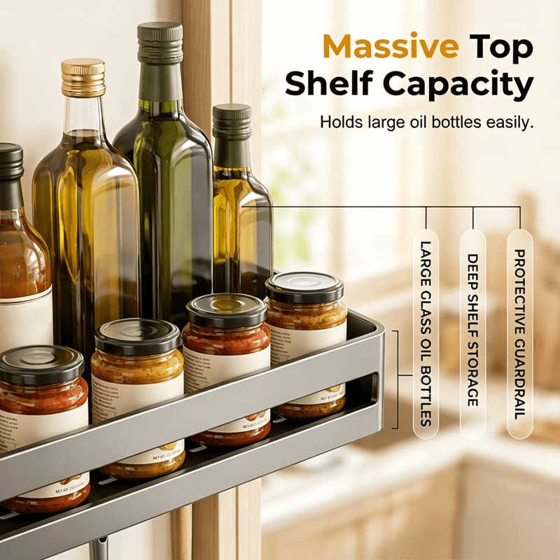 Pura Spice Rack | Wall-Mounted, No-Drill Organizer - Hartwella