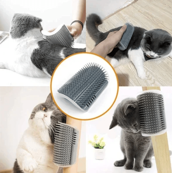 PurGroom Cat Brush | Self - Grooming, Stress Relief for Shedding - Hartwella
