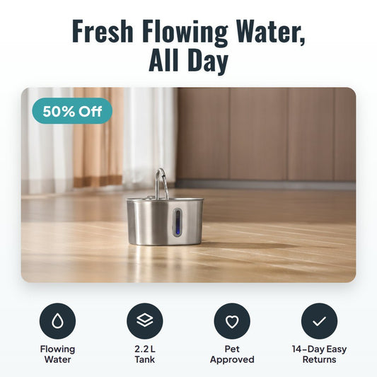 Purrflow™ 2.2L Pet Water Fountain - Hartwella