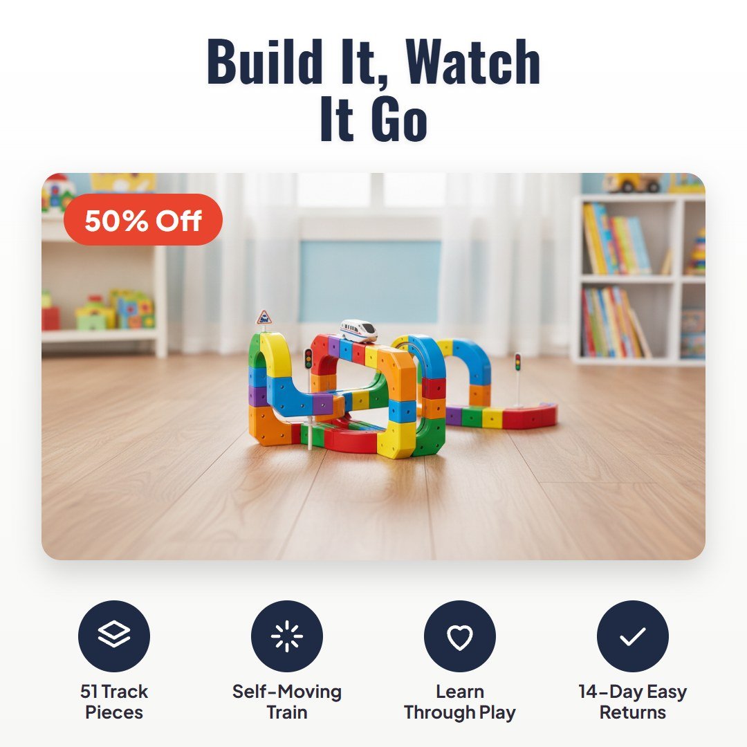 Railix™ Magic Cube Rail Track Set (51 pcs) - Hartwella