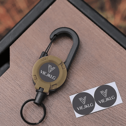Raptor Keychain | Multifunctional Retractable Carabiner, Heavy-Duty Stainless Steel - Hartwella