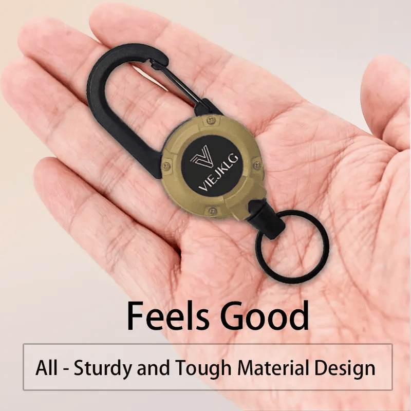 Raptor Keychain | Multifunctional Retractable Carabiner, Heavy-Duty Stainless Steel - Hartwella