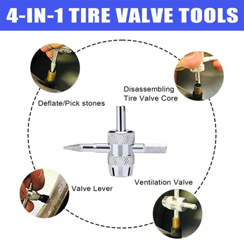 Raptor Tire Valve Tool Kit | Quick Change, Durable Metal Design - Hartwella