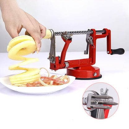 Ravi Hand Crank Peeler | 3 - in - 1 Peeling, Coring, Slicing Tool - Hartwella