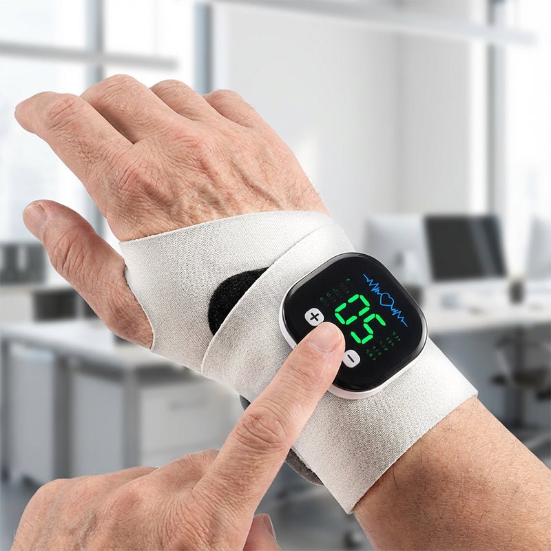 RelaX Wrist Massager | Rechargeable, Adjustable, 8 Massage Modes - Hartwella