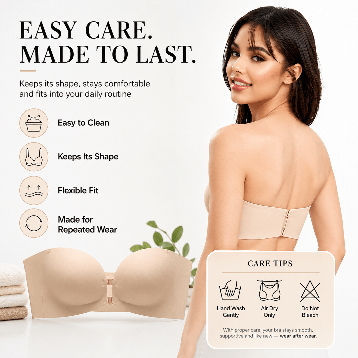 Rema Bra | Removable Straps, Wire-Free Comfort - Hartwella