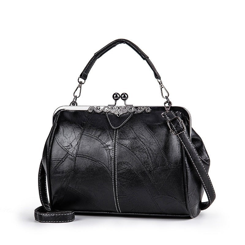 Retro Chic Clip Bag | Elegant PU Leather - Hartwella