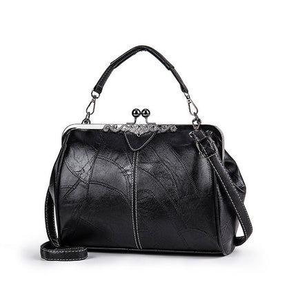 Retro Chic Clip Bag | Elegant PU Leather - Hartwella