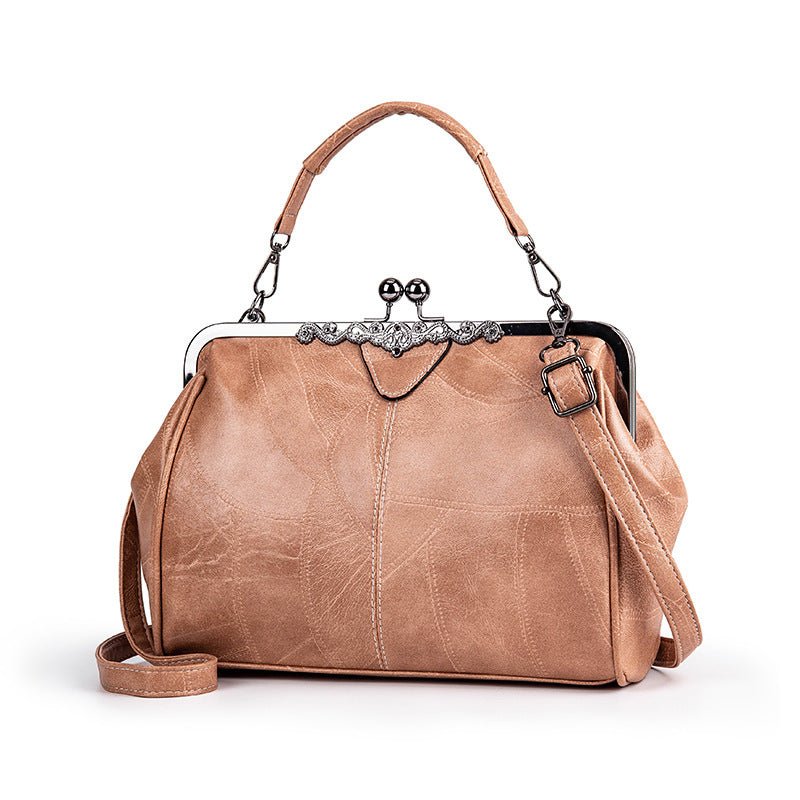 Retro Chic Clip Bag | Elegant PU Leather - Hartwella