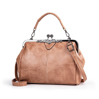 Retro Chic Clip Bag | Elegant PU Leather - Hartwella