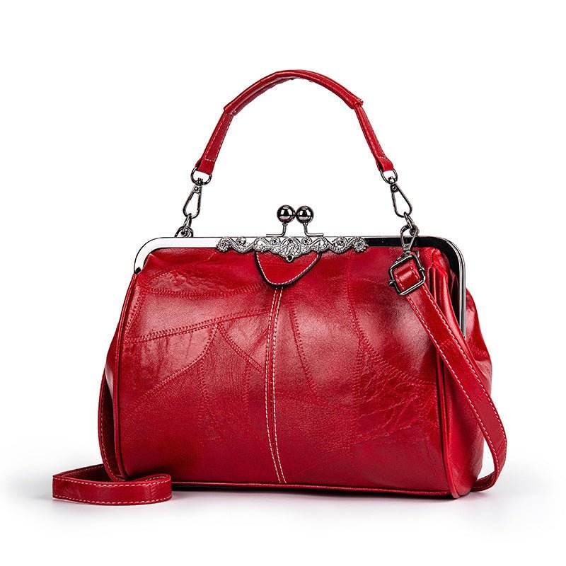 Retro Chic Clip Bag | Elegant PU Leather - Hartwella