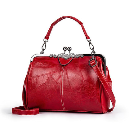 Retro Chic Clip Bag | Elegant PU Leather - Hartwella